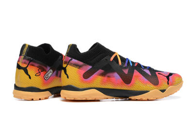 Puma Ultra Ultimate TF Low-Tops Football Shoes - Black/Yellow/Pink/Purple