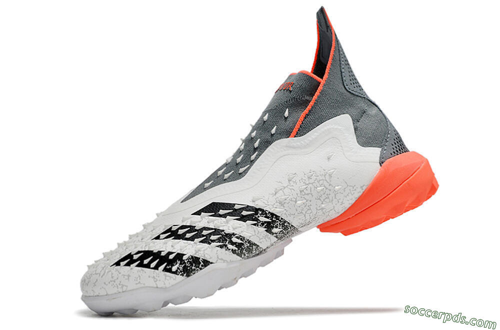 Adidas Predator Freak+ TF High-Tops Football Shoes - White/Grey/Red 5