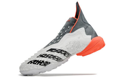 Adidas Predator Freak+ TF High-Tops Football Shoes - White/Grey/Red