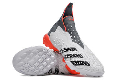 Adidas Predator Freak+ TF High-Tops Football Shoes - White/Grey/Red