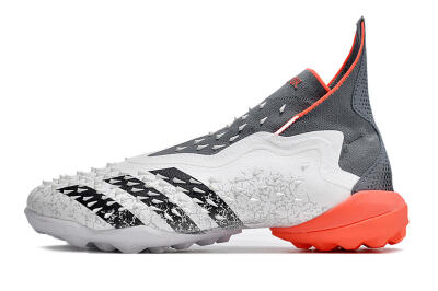Adidas Predator Freak+ TF High-Tops Football Shoes - White/Grey/Red