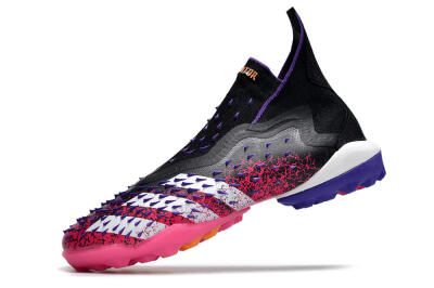 Adidas Predator Freak+ TF High-Tops Football Shoes - Black/Purple/Pink