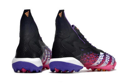 Adidas Predator Freak+ TF High-Tops Football Shoes - Black/Purple/Pink