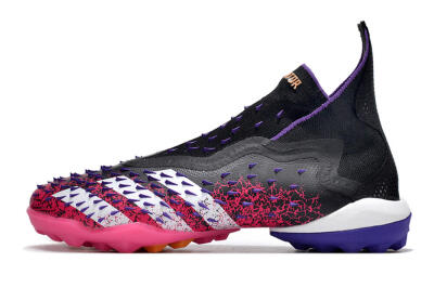 Adidas Predator Freak+ TF High-Tops Football Shoes - Black/Purple/Pink