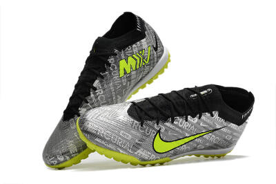 Nike Air Zoom Mercurial Vapor 15 Elite TF Low-Tops Football Shoes - Silver/Green/Black