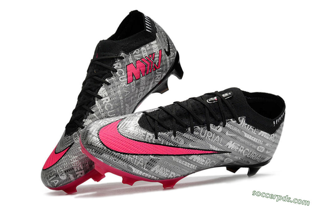 Nike Air Zoom Mercurial Vapor 15 Elite FG Low-Tops Football Boots - Silver/Pink/Black 5