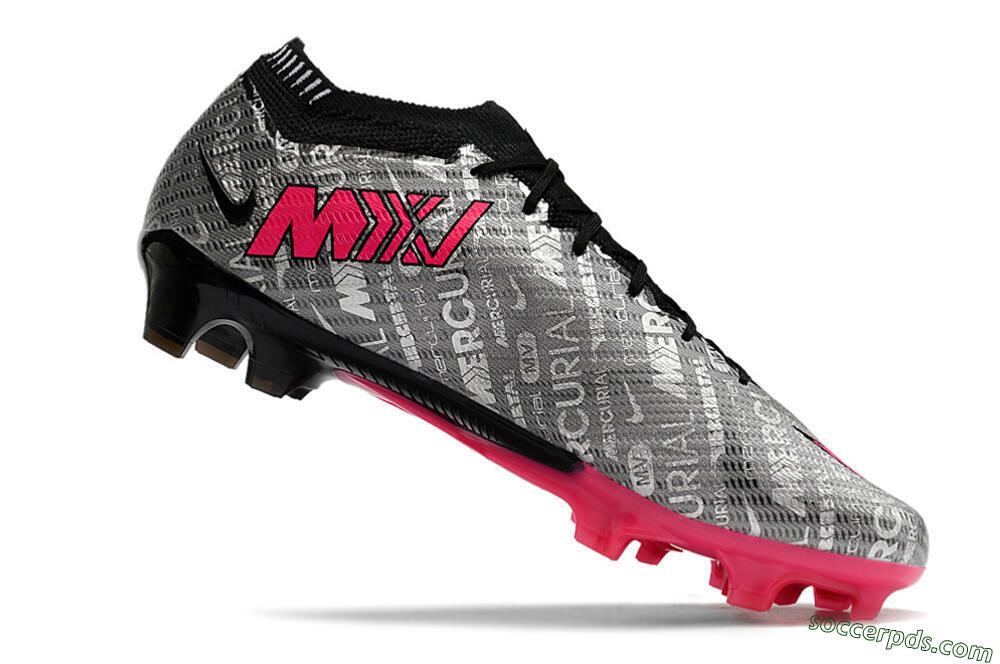 Nike Air Zoom Mercurial Vapor 15 Elite FG Low-Tops Football Boots - Silver/Pink/Black 6
