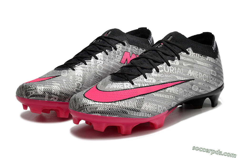 Nike Air Zoom Mercurial Vapor 15 Elite FG Low-Tops Football Boots - Silver/Pink/Black 9