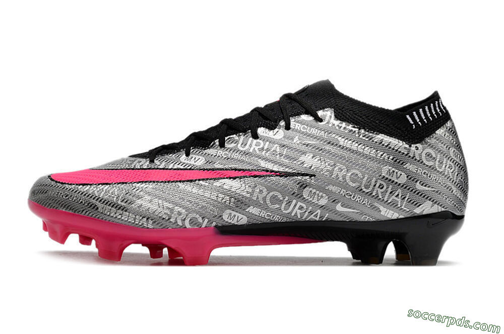 Nike Air Zoom Mercurial Vapor 15 Elite FG Low-Tops Football Boots - Silver/Pink/Black 2