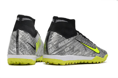 Nike Air Zoom Mercurial Superfly 9 Elite TF High-Tops Football Shoes - Silver/Green/Black