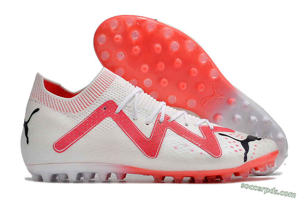 Puma Future Ultimate MG Low-Tops Football Boots - White/Black/Red 1