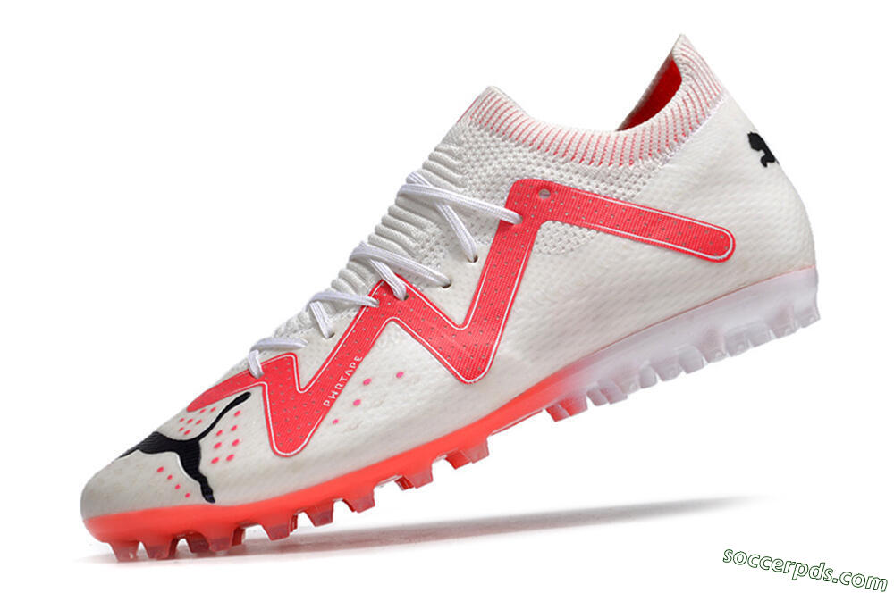 Puma Future Ultimate MG Low-Tops Football Boots - White/Black/Red 5
