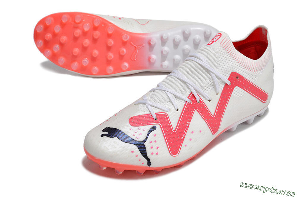 Puma Future Ultimate MG Low-Tops Football Boots - White/Black/Red 3