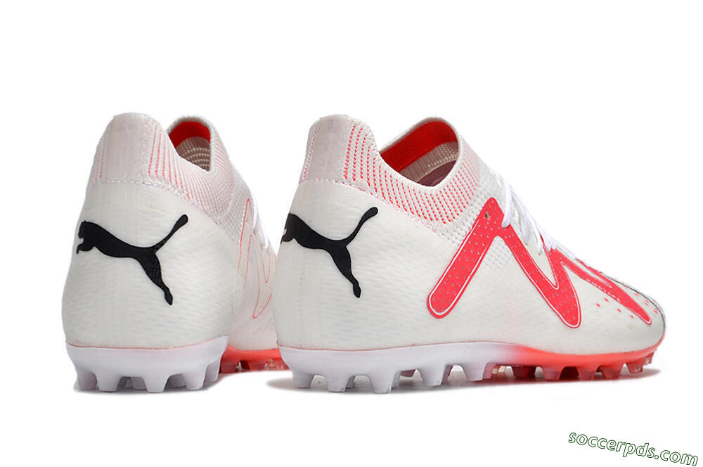Puma Future Ultimate MG Low-Tops Football Boots - White/Black/Red 6