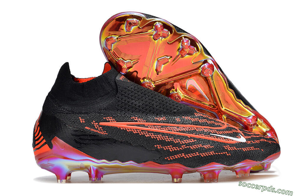 Nike Phantom GX Elite DF Link FG High-Tops Football Boots - Black/Red/White 1