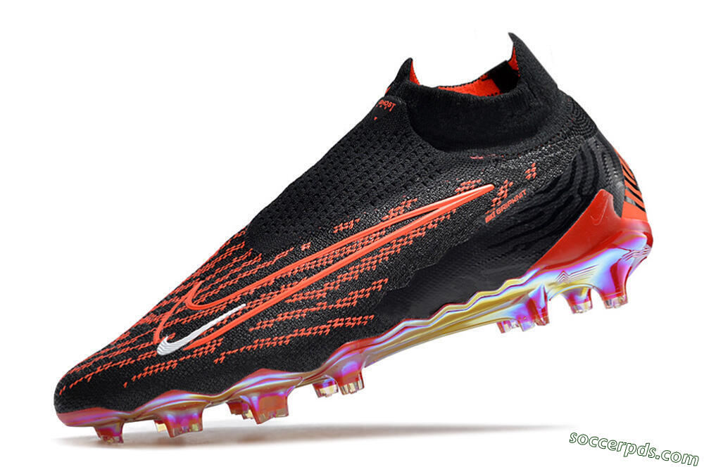 Nike Phantom GX Elite DF Link FG High-Tops Football Boots - Black/Red/White 5