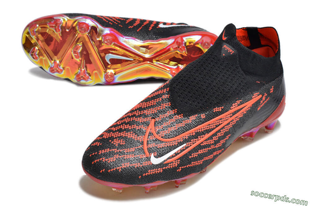 Nike Phantom GX Elite DF Link FG High-Tops Football Boots - Black/Red/White 3