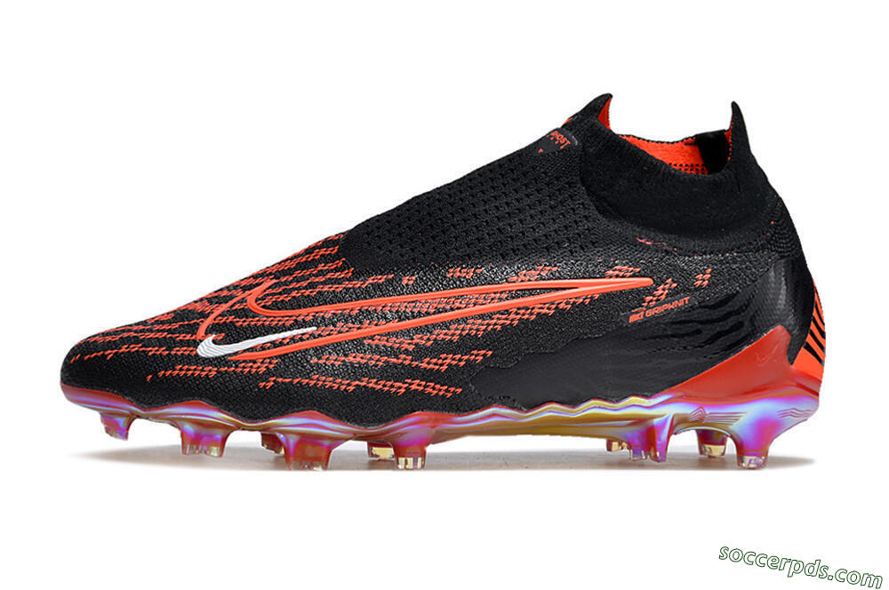 Nike Phantom GX Elite DF Link FG High-Tops Football Boots - Black/Red/White 2