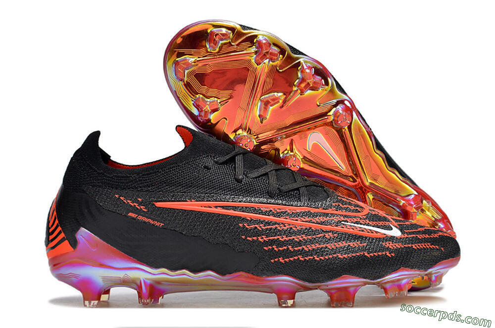 Nike Phantom GX Elite FG Low-Tops Football Boots - Black/Red/White 1