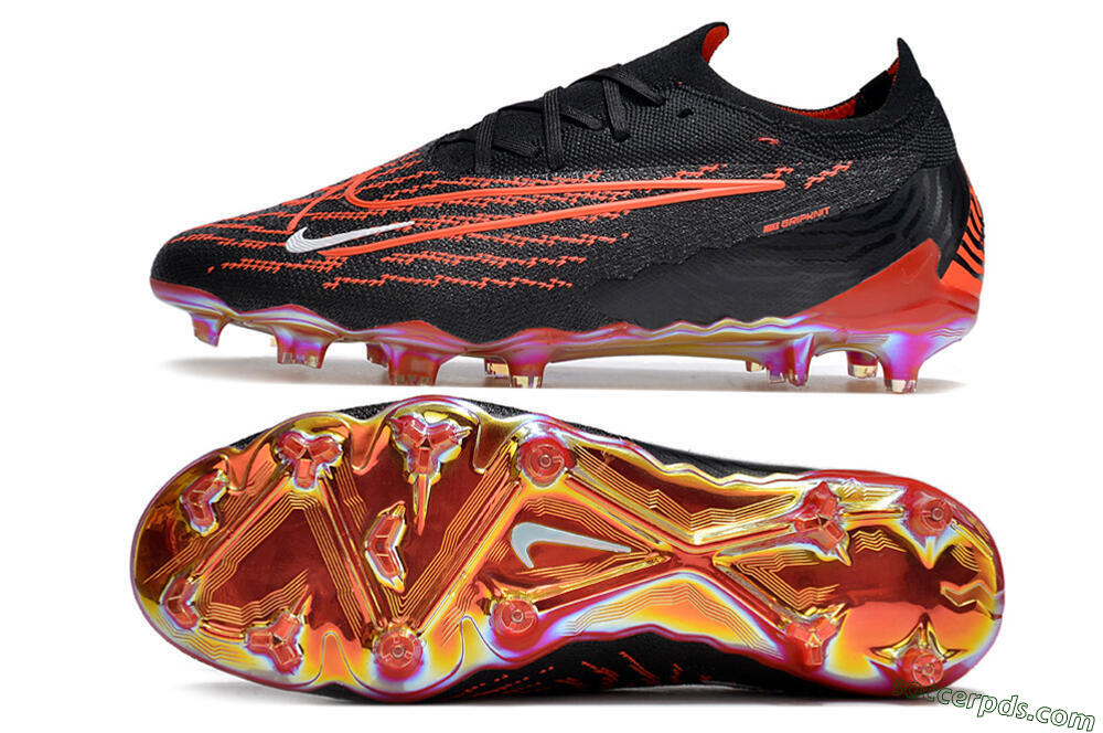 Nike Phantom GX Elite FG Low-Tops Football Boots - Black/Red/White 0