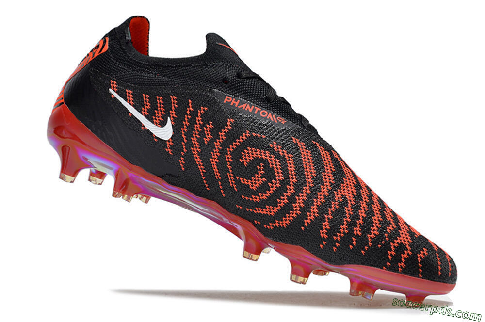 Nike Phantom GX Elite FG Low-Tops Football Boots - Black/Red/White 4