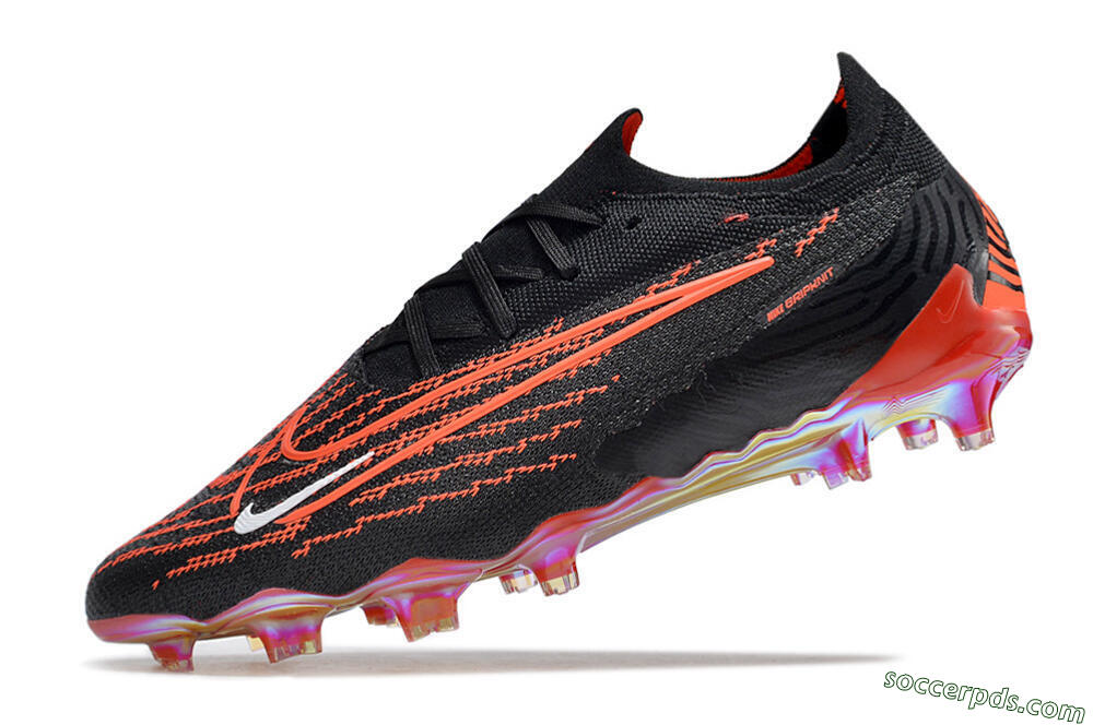 Nike Phantom GX Elite FG Low-Tops Football Boots - Black/Red/White 5