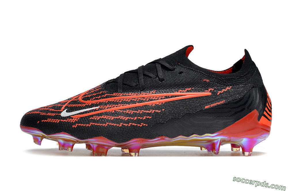 Nike Phantom GX Elite FG Low-Tops Football Boots - Black/Red/White 2
