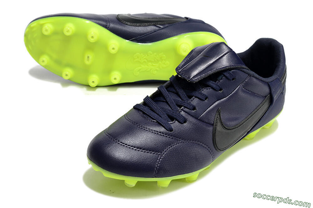 Nike Premier 3 FG Low-Tops Football Boots - Blue/Black/Green 3