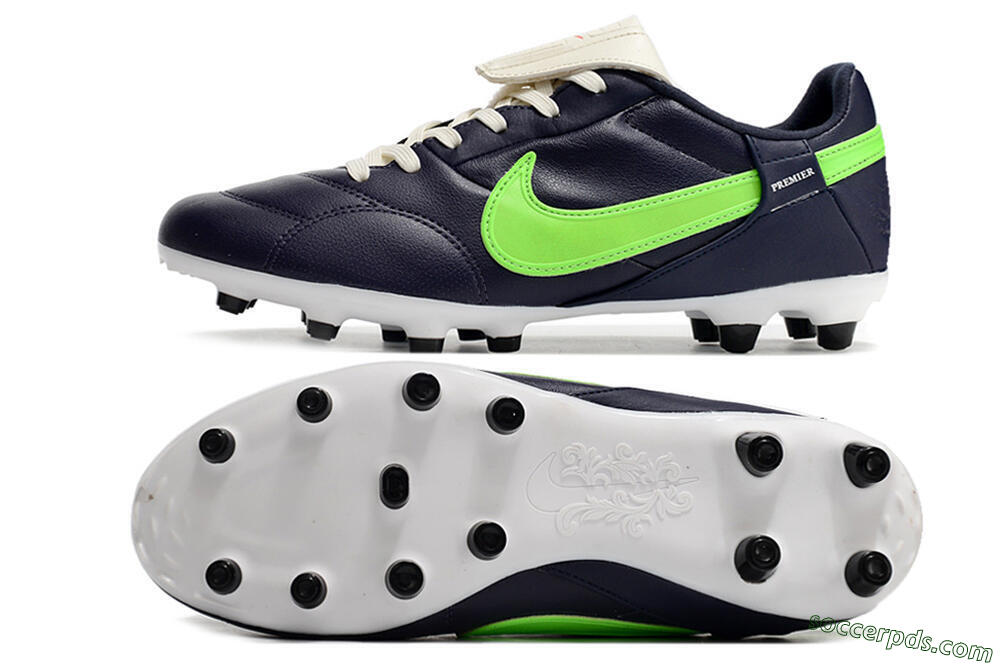 Nike Premier 3 FG Low-Tops Football Boots - Blue/Green 0