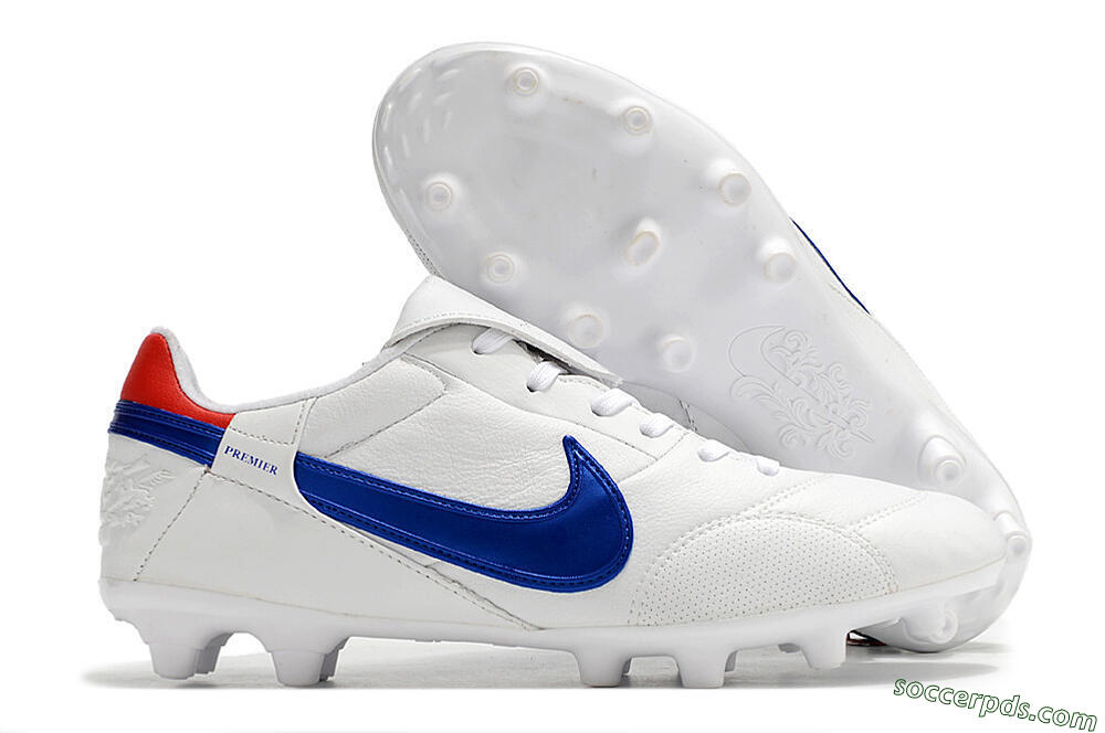 Nike Premier 3 FG Low-Tops Football Boots - White/Blue/Red 1