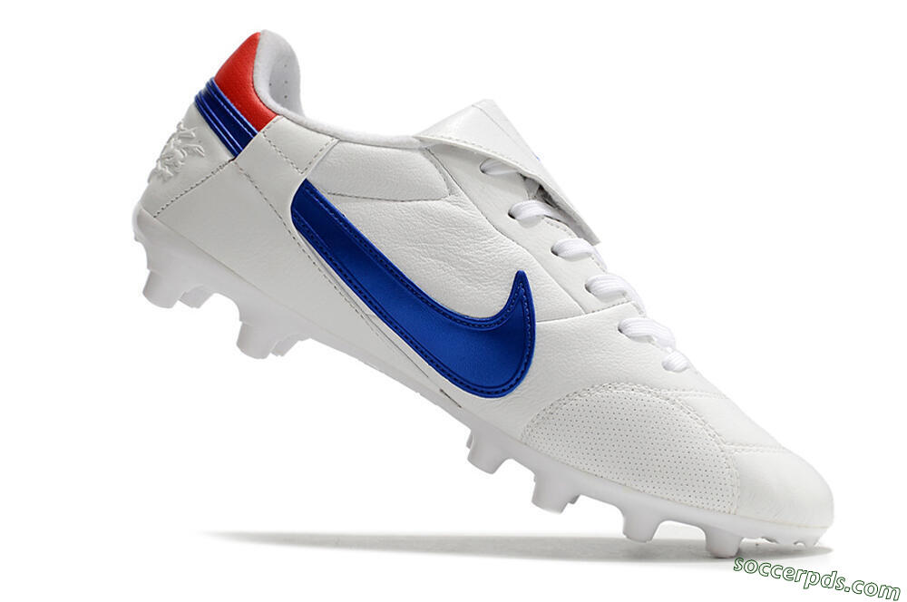 Nike Premier 3 FG Low-Tops Football Boots - White/Blue/Red 4