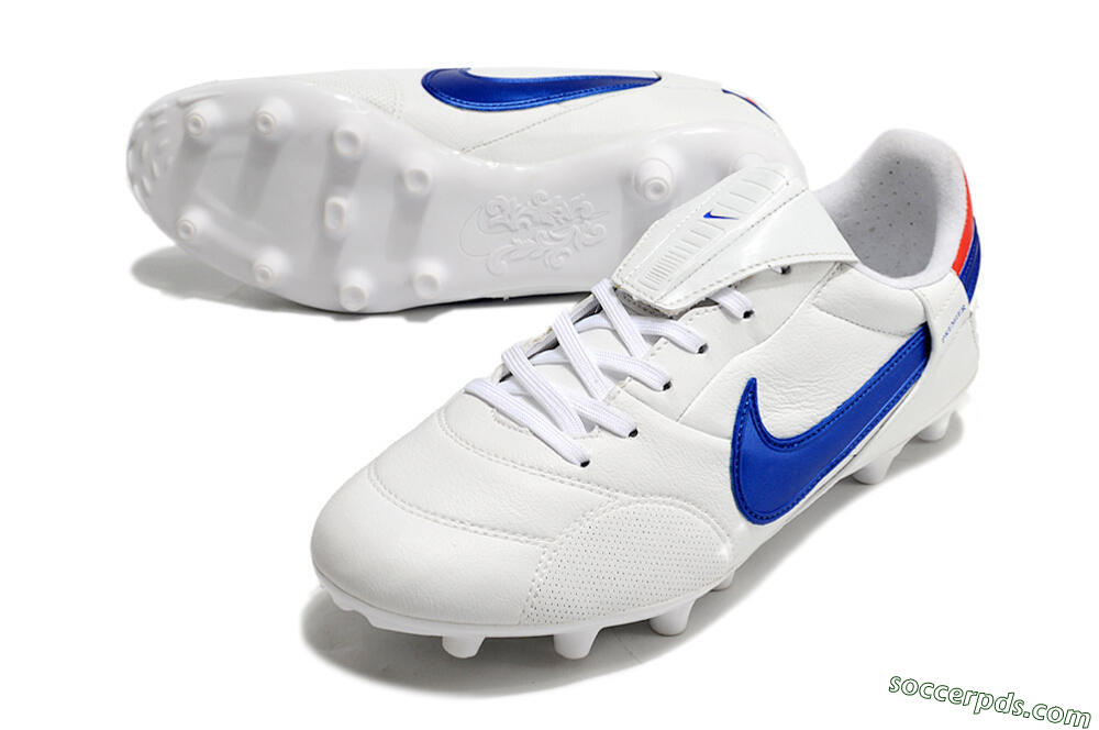Nike Premier 3 FG Low-Tops Football Boots - White/Blue/Red 3