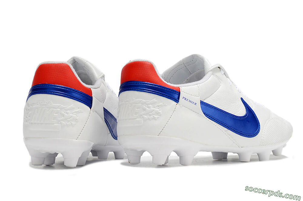Nike Premier 3 FG Low-Tops Football Boots - White/Blue/Red 6