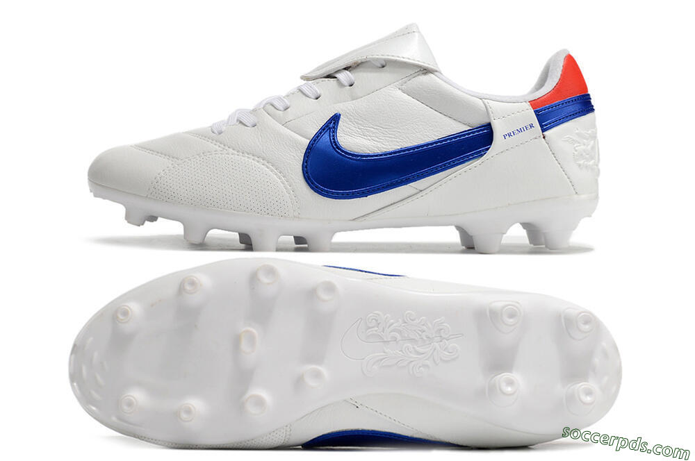 Nike Premier 3 FG Low-Tops Football Boots - White/Blue/Red 0