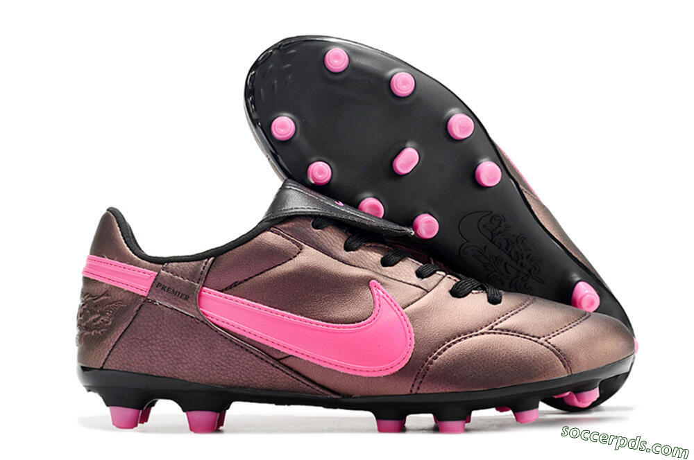 Nike Premier 3 FG Low-Tops Football Boots - Brown/Pink/Black 1