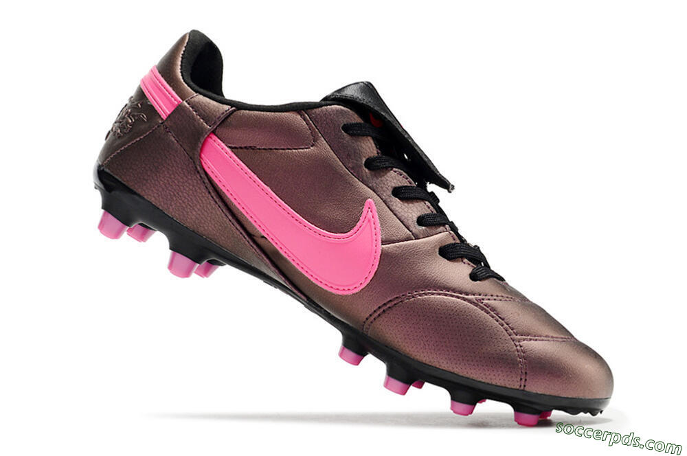 Nike Premier 3 FG Low-Tops Football Boots - Brown/Pink/Black 4