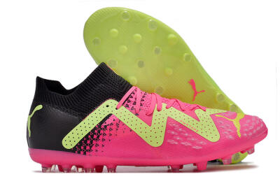 Puma Future Ultimate MG Low-Tops Football Boots - Green/Pink/Black