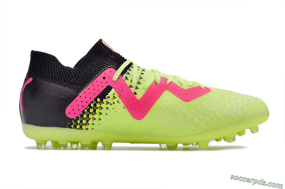 Puma Future Ultimate MG Low-Tops Football Boots - Green/Pink/Black 6