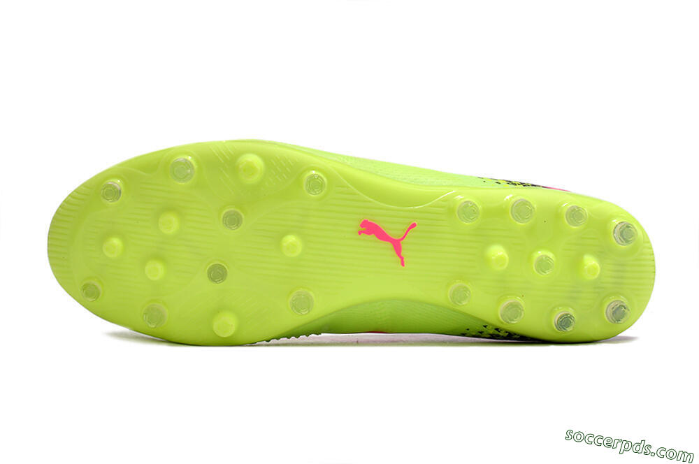 Puma Future Ultimate MG Low-Tops Football Boots - Green/Pink/Black 7