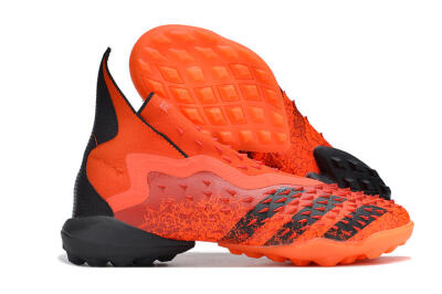 Adidas Predator Freak+ TF High-Tops Football Shoes - Orange/Black