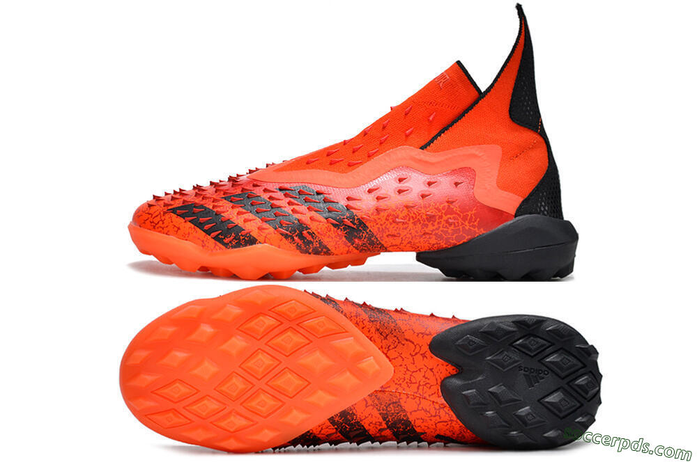 Adidas Predator Freak+ TF High-Tops Football Shoes - Orange/Black 0