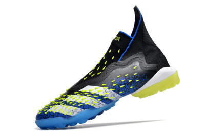 Adidas Predator Freak+ TF High-Tops Football Shoes - Black/Blue/Green