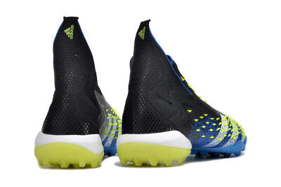 Adidas Predator Freak+ TF High-Tops Football Shoes - Black/Blue/Green