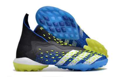 Adidas Predator Freak+ TF High-Tops Football Shoes - Black/Blue/Green