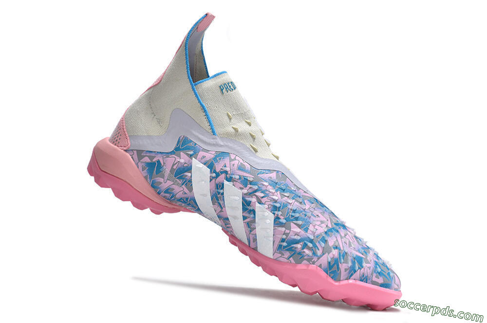 Adidas Predator Freak+ TF High-Tops Football Shoes - Purple/Pink/White 4