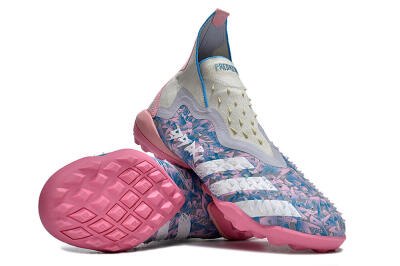 Adidas Predator Freak+ TF High-Tops Football Shoes - Purple/Pink/White