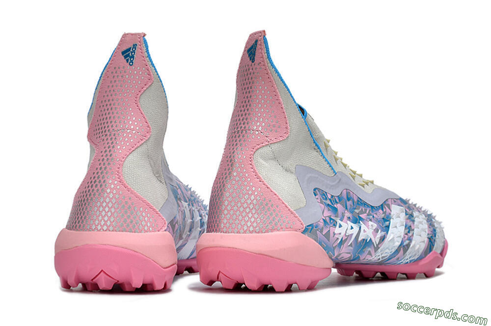 Adidas Predator Freak+ TF High-Tops Football Shoes - Purple/Pink/White 6