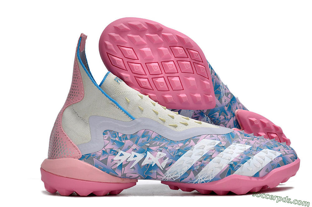Adidas Predator Freak+ TF High-Tops Football Shoes - Purple/Pink/White 1
