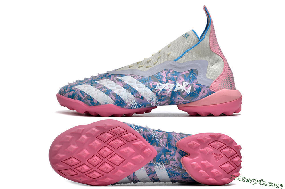 Adidas Predator Freak+ TF High-Tops Football Shoes - Purple/Pink/White 0