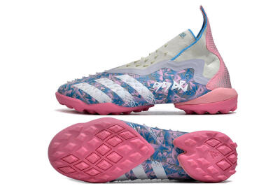 Adidas Predator Freak+ TF High-Tops Football Shoes - Purple/Pink/White